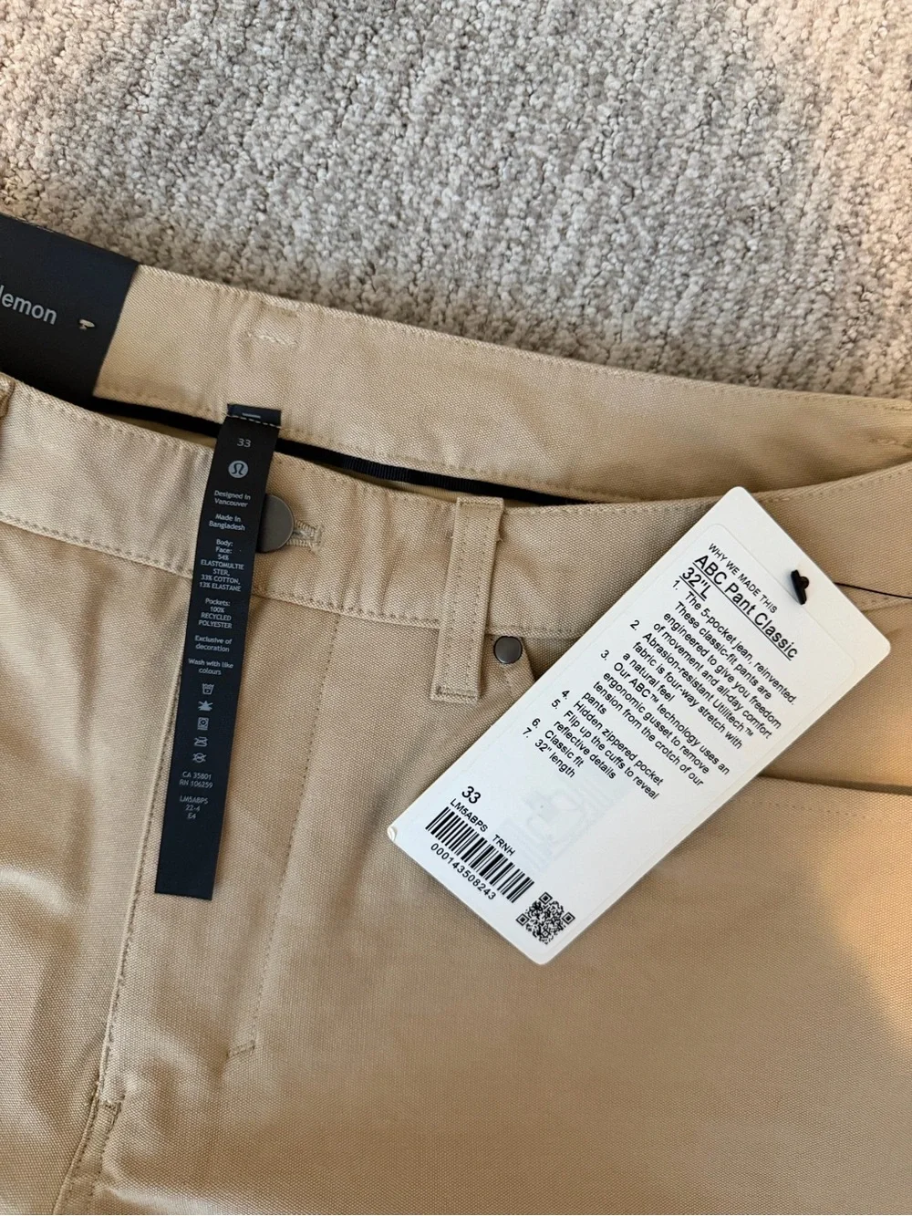 ⭐️LULULEMON⭐️ Men's ABC Pant Classic💛 - Picture 6 of 6
